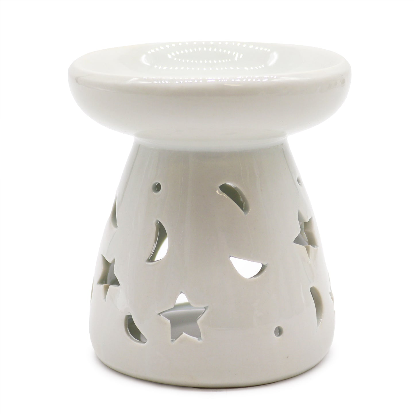 White Moon & Stars Ceramic Burner