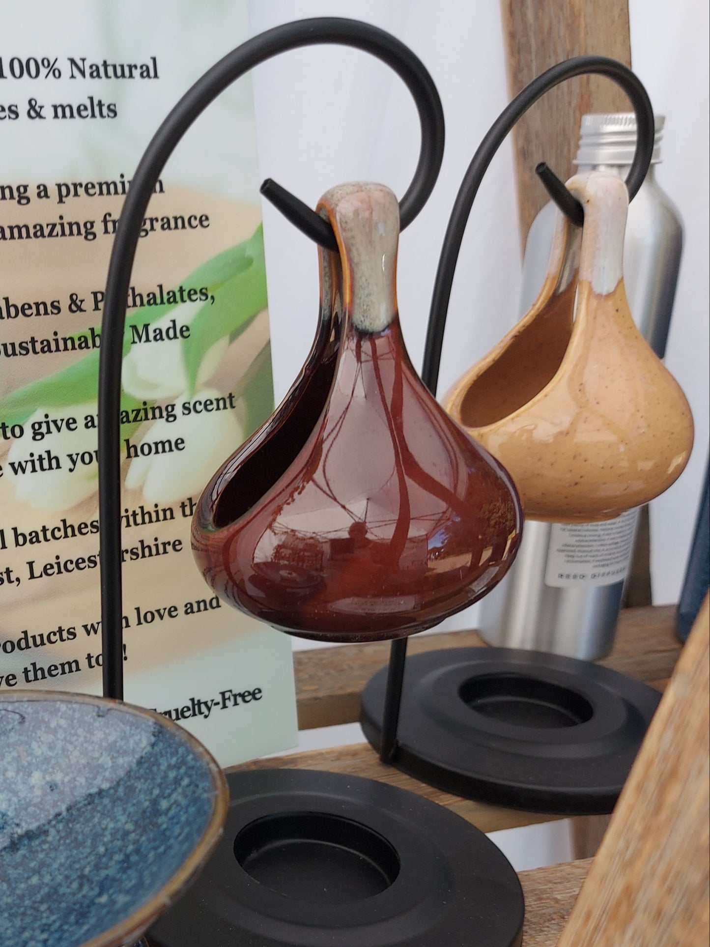 Hanging Teardrop Burner Wax/Oil Burner Reactive Glaze