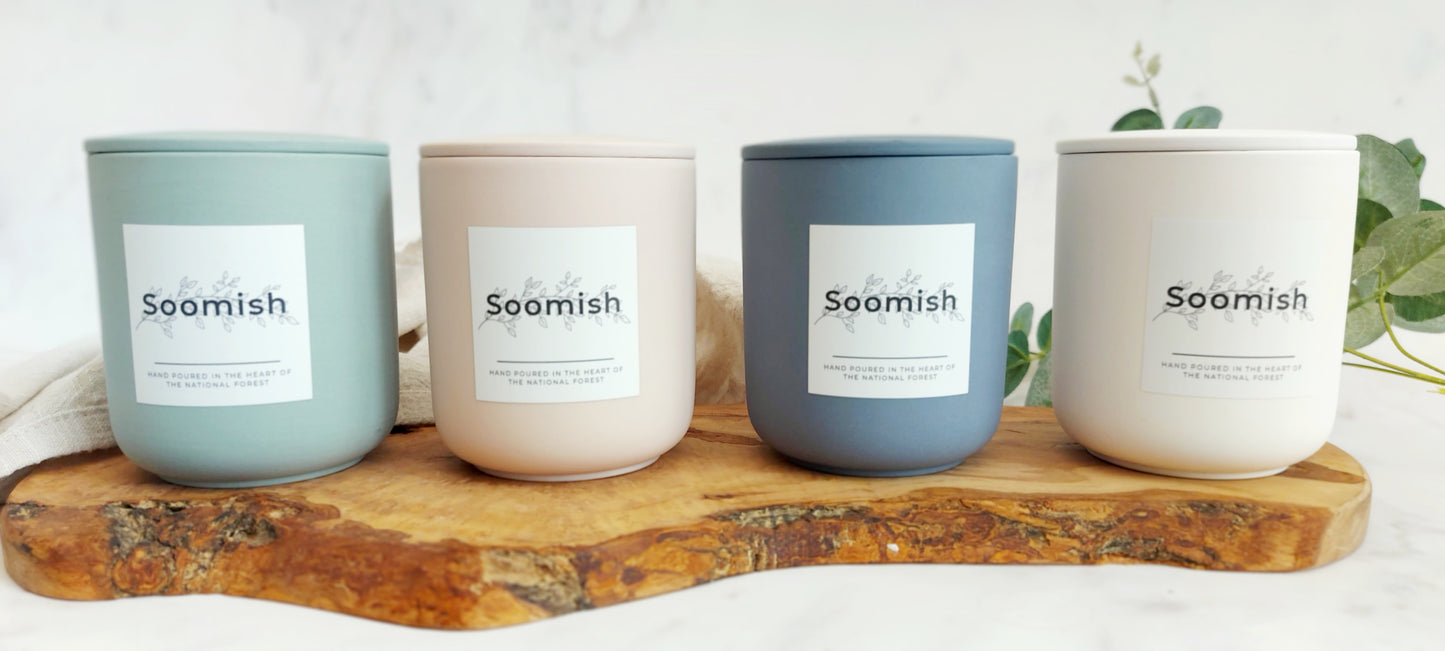 Refillable Candle Pot & Refill - Chalk White