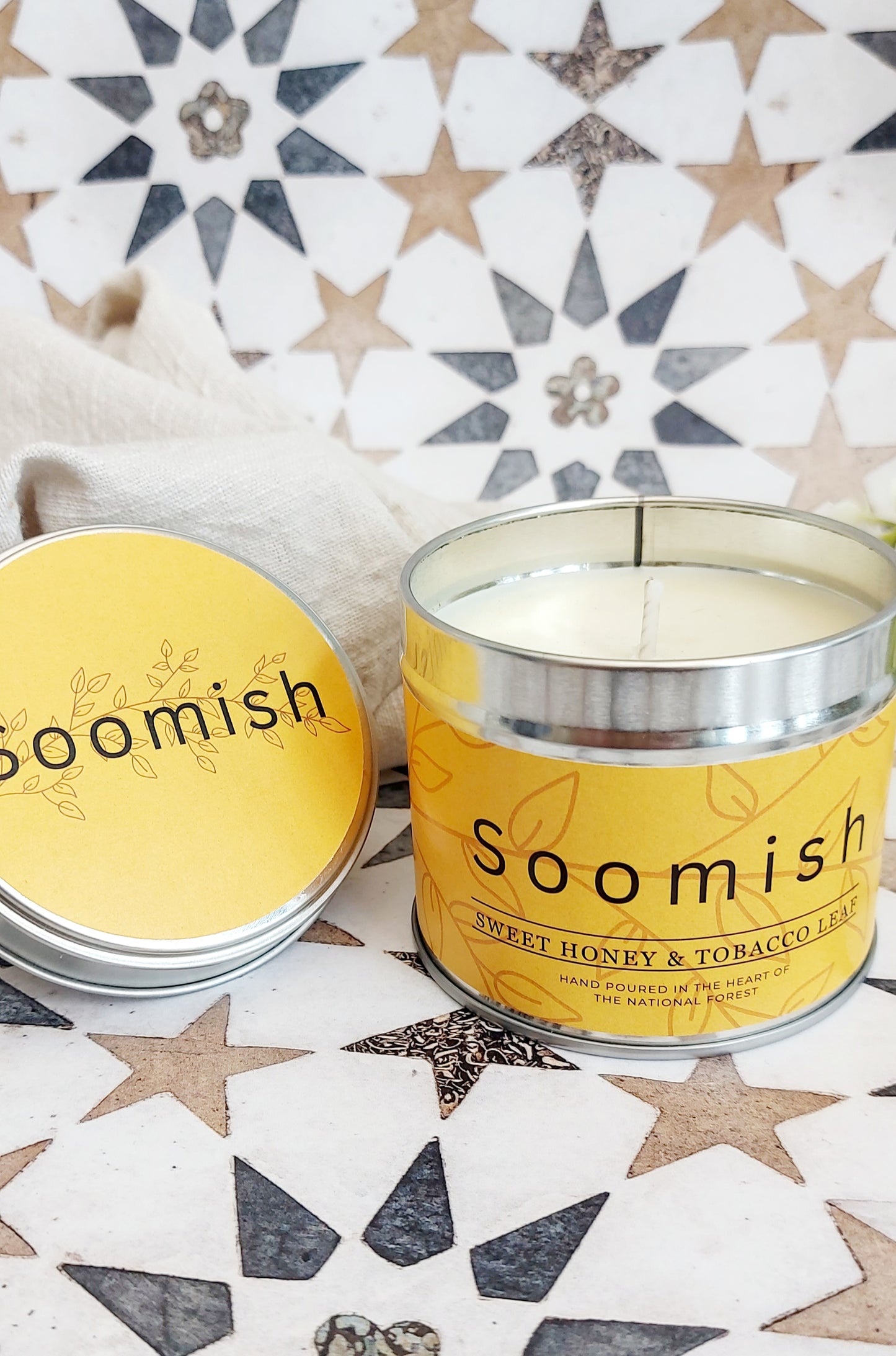 Sweet Honey & Tobacco Leaf Tin Candle