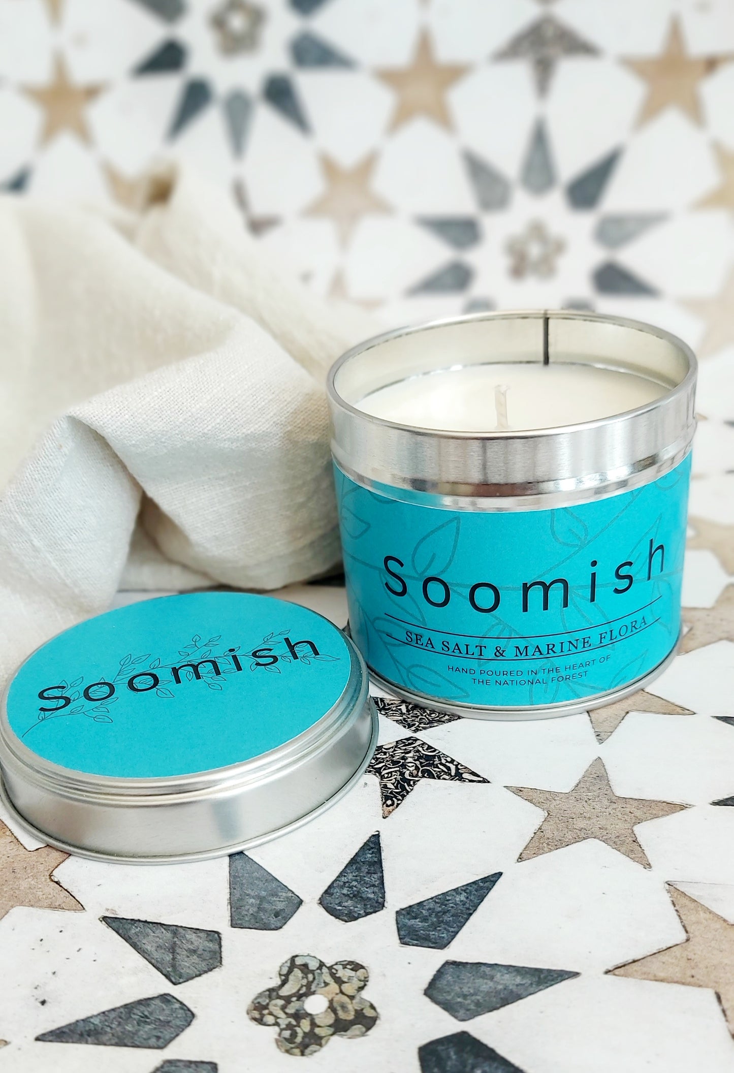Sea Salt & Marine Flora Tin Candle