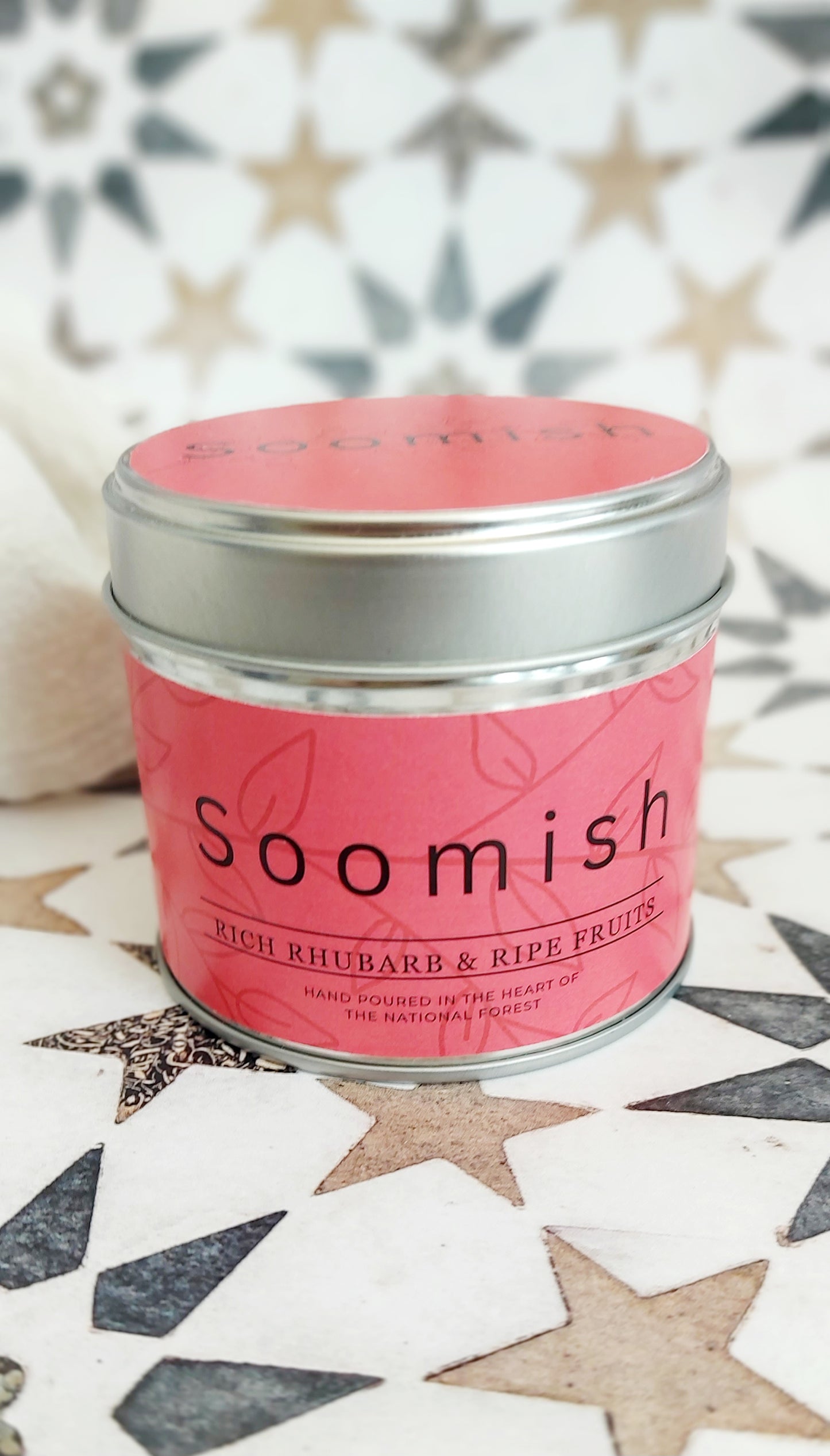 Rich Rhubard & Ripe Fruits Tin Candle