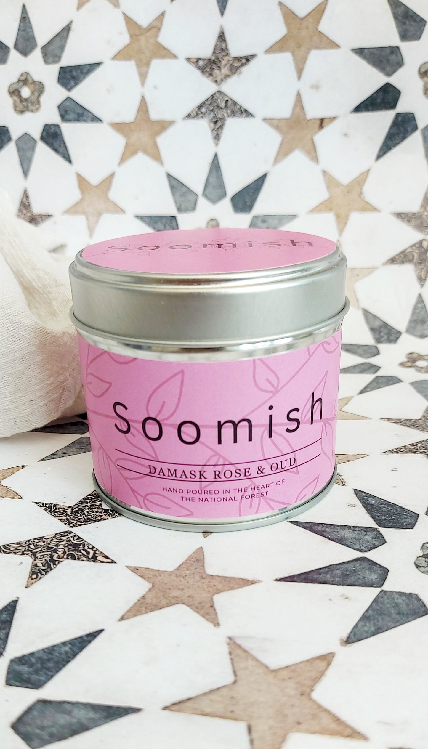 Damask Rose & Oud Tin Candle