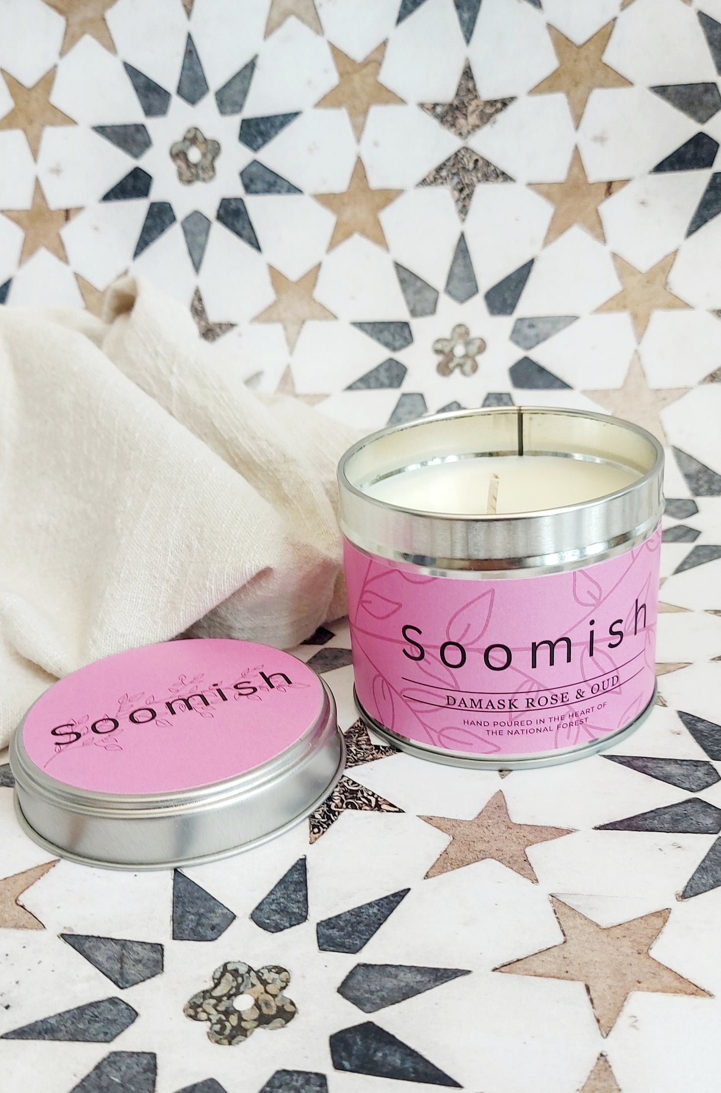 Damask Rose & Oud Tin Candle