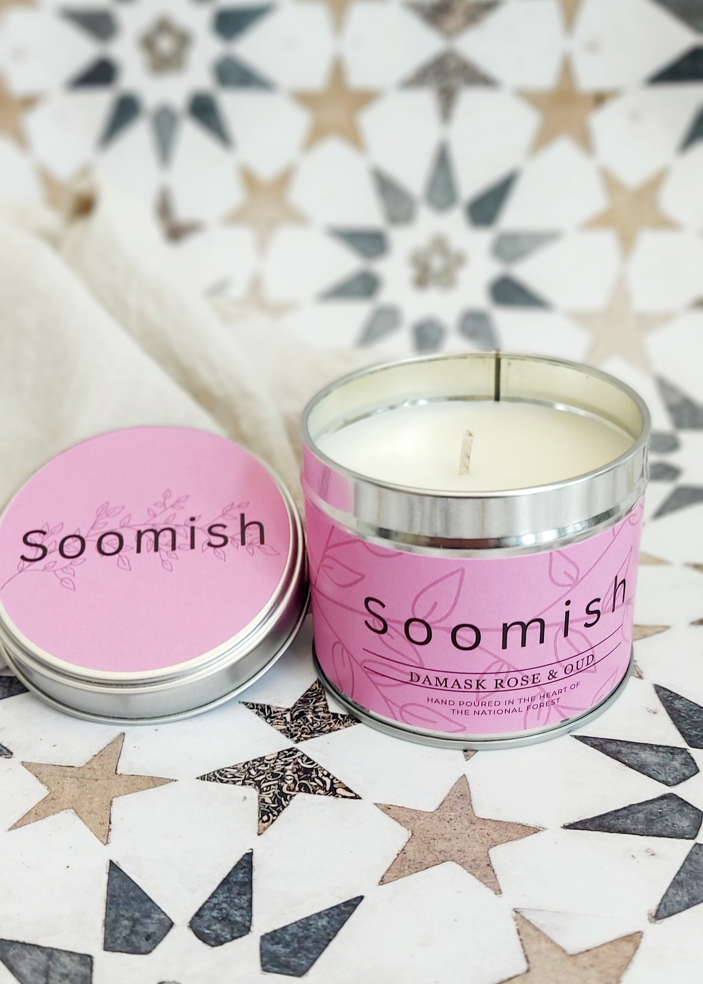 Damask Rose & Oud Tin Candle