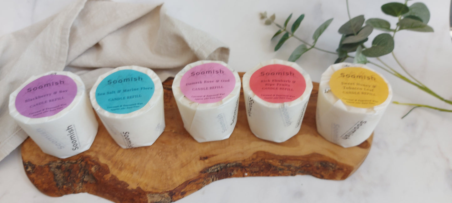 Refillable Candle Pot & Refill - Chalk White