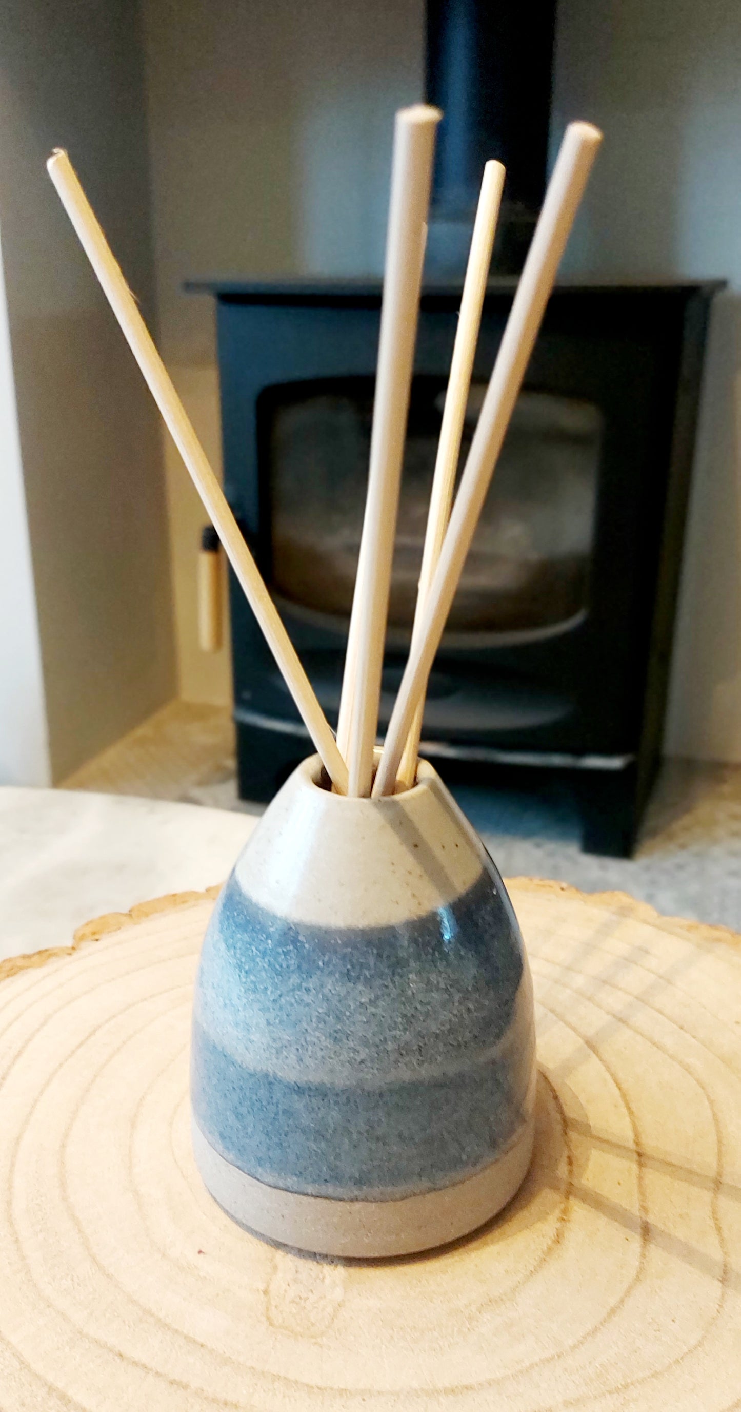 Hand thrown Ceramic Reed Diffuser - Blue Sky - SUPER SECONDS FESTIVAL 2025