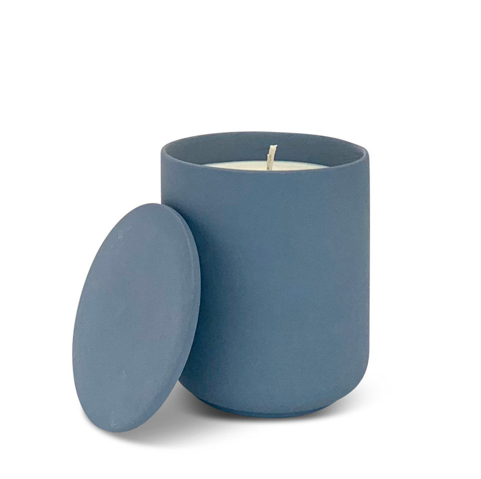 Refillable Candle Pot & Refill - Peacock Blue