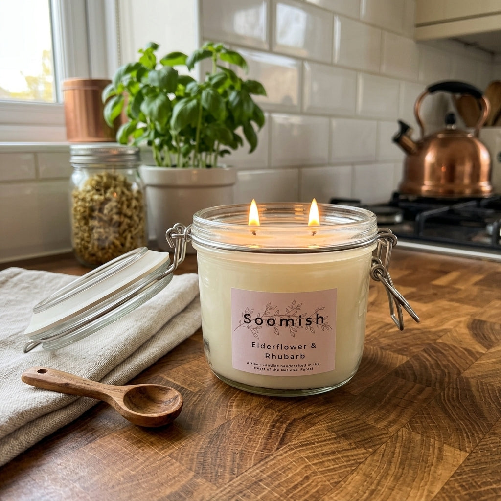 Elderflower & Rhubarb Kitchen Candle