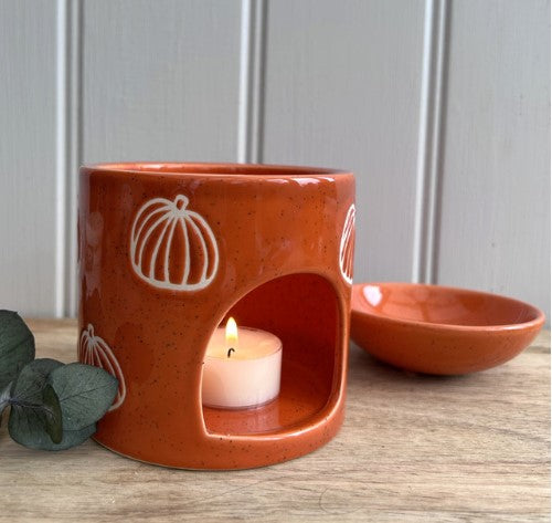 TWO PIECE PUMPKIN WAX BURNER