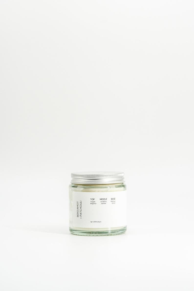 Black Plum And Musk Scented Candle, Handmade Soy Candle, Minimal Soy Candle, Modern Soy Candle Vegan & Cruelty Free