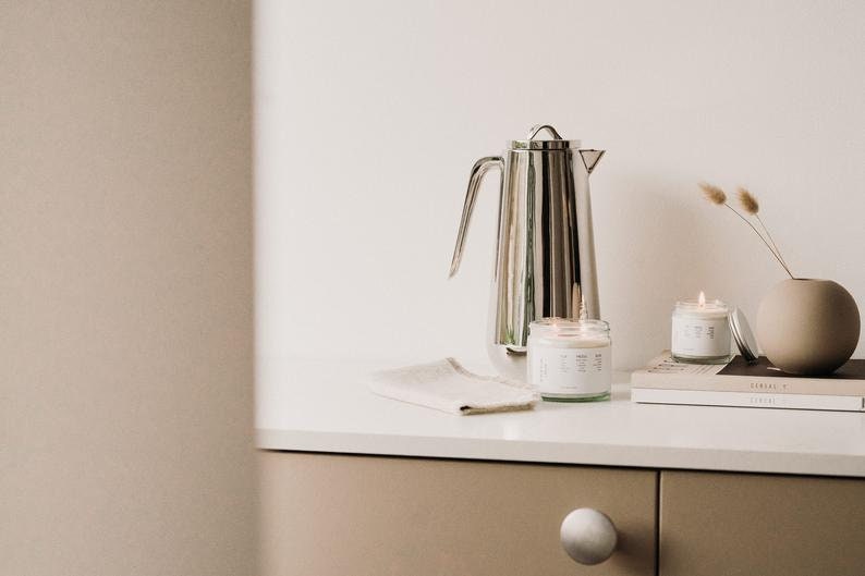 Black Plum And Musk Scented Candle, Handmade Soy Candle, Minimal Soy Candle, Modern Soy Candle Vegan & Cruelty Free