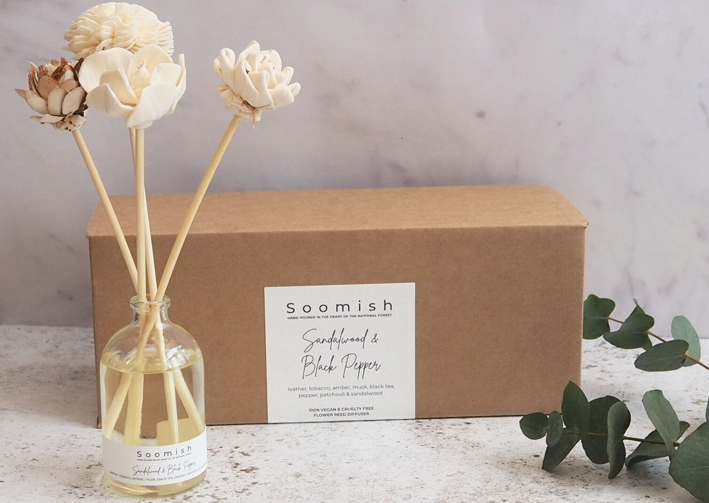 Sandalwood & Black Pepper Flower Diffuser