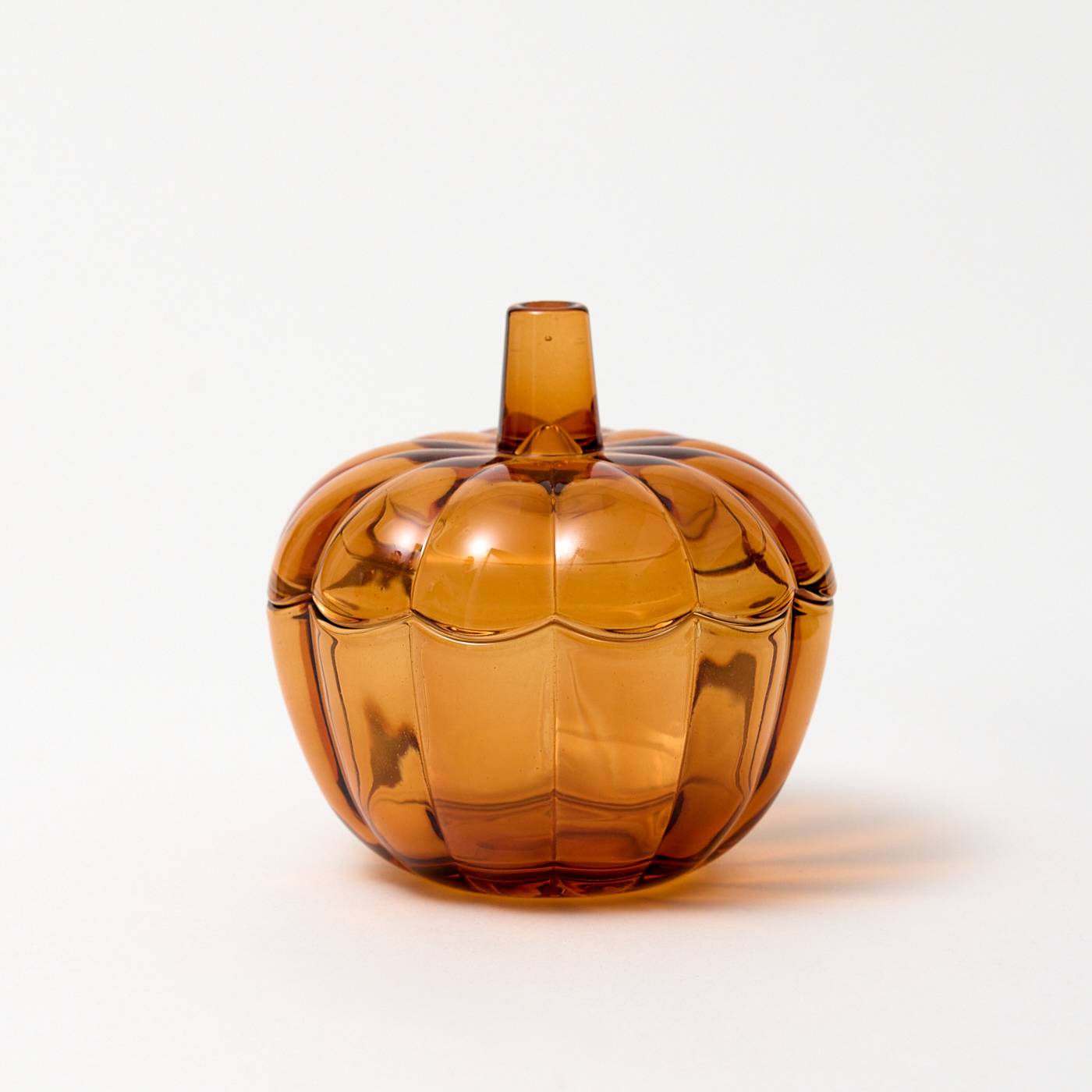 Glass Pumpkin Candle - Amber - choice of fragrance