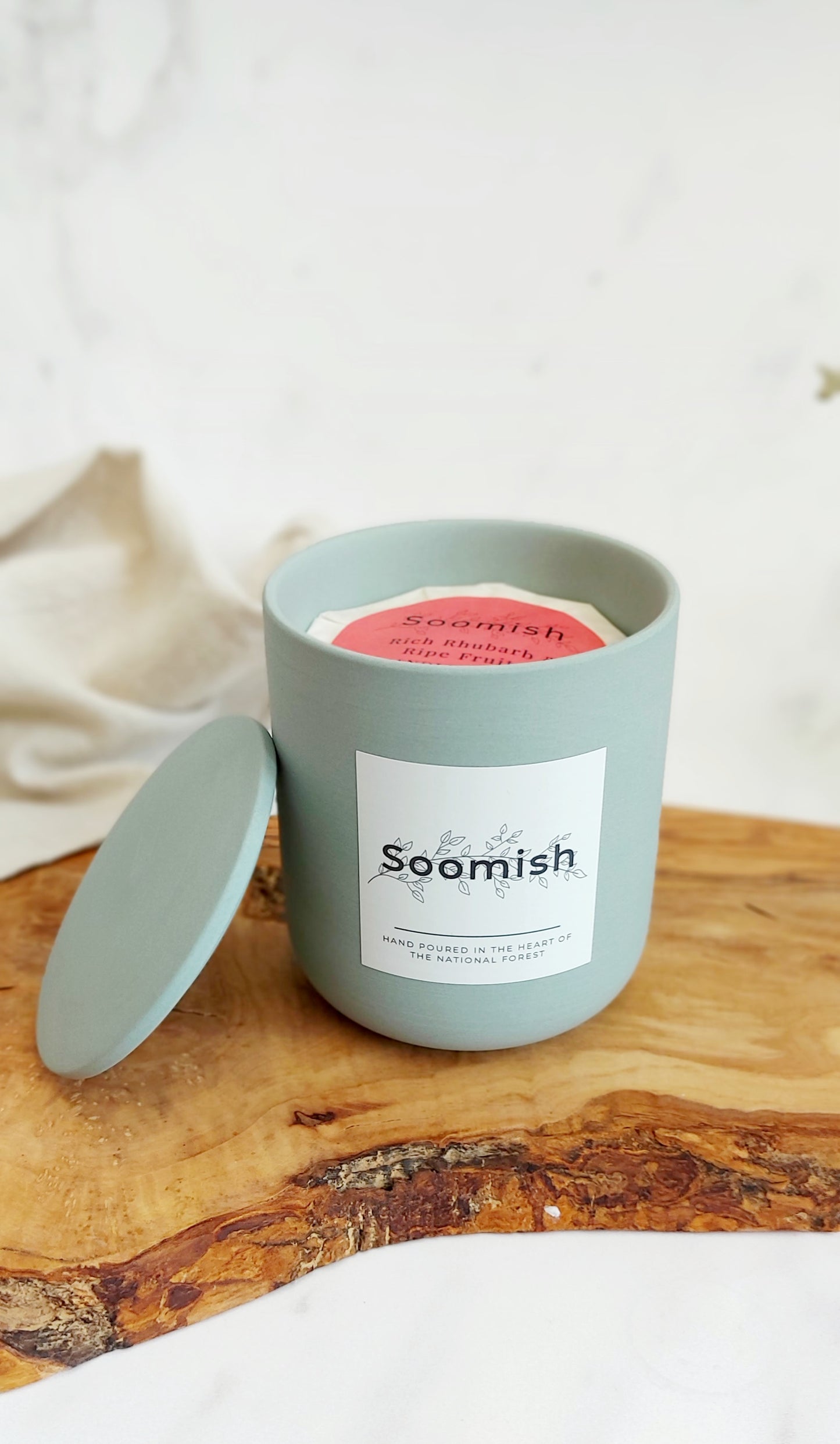 Refillable Candle Pot & Refill - Sage Green