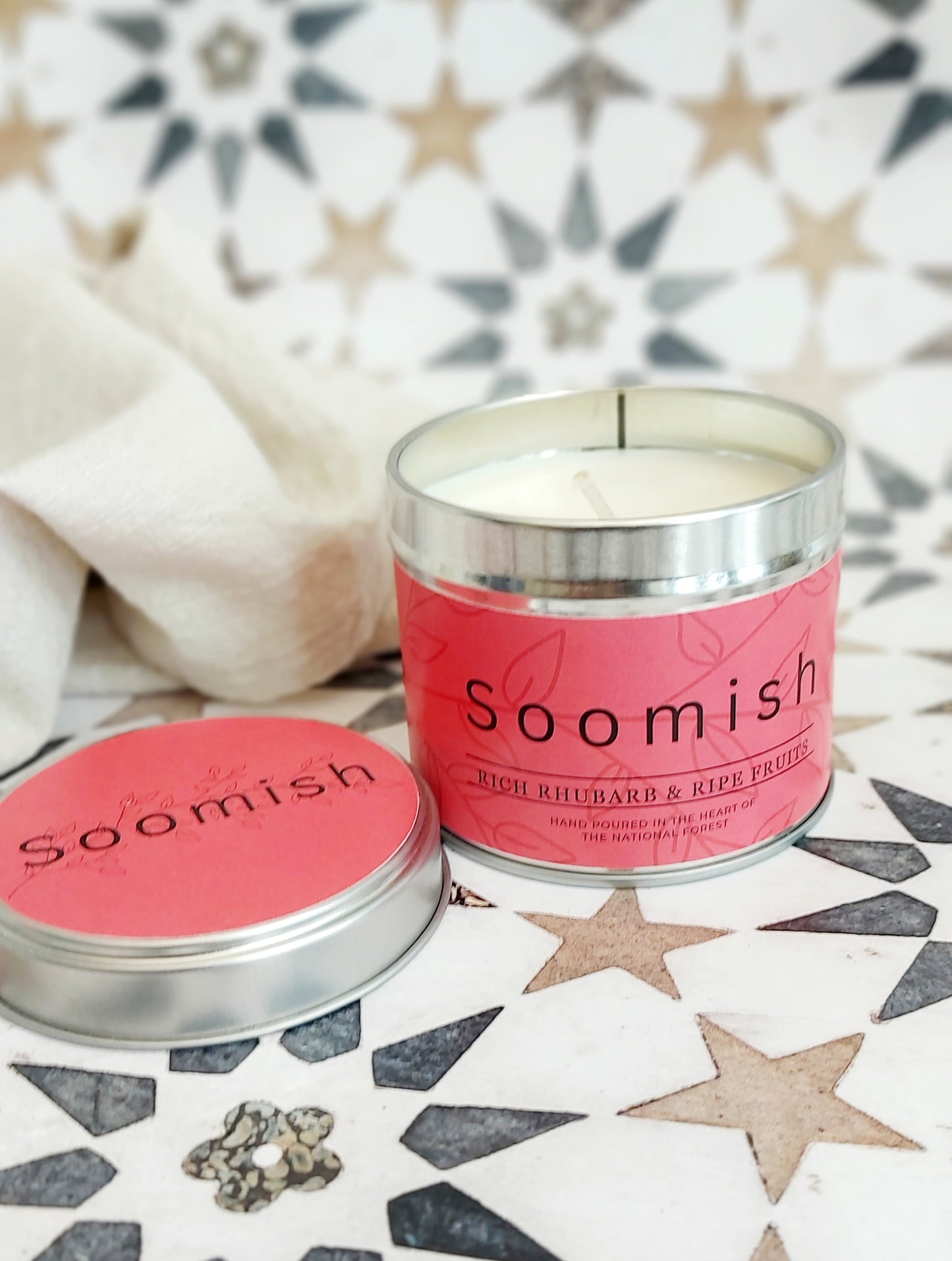 Rich Rhubard & Ripe Fruits Tin Candle
