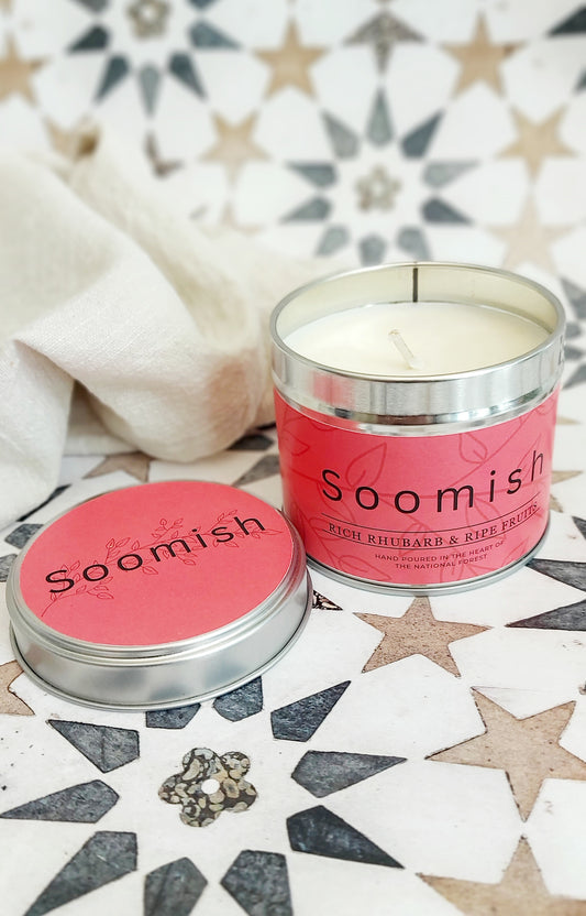 Rich Rhubard & Ripe Fruits Tin Candle