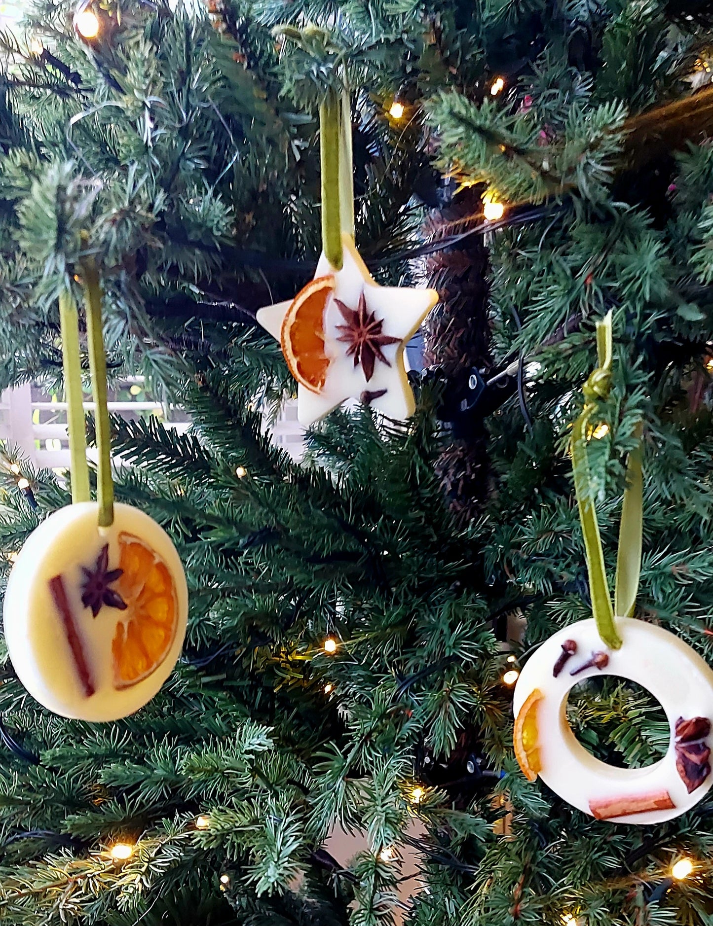 Spiced Orange Wax Christmas Tree Decorations