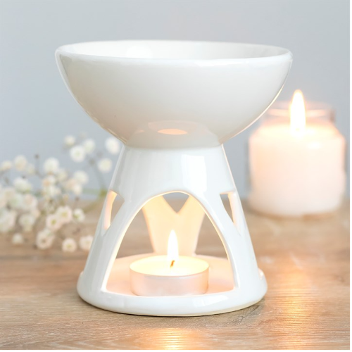 White Cut Out Wax Burner