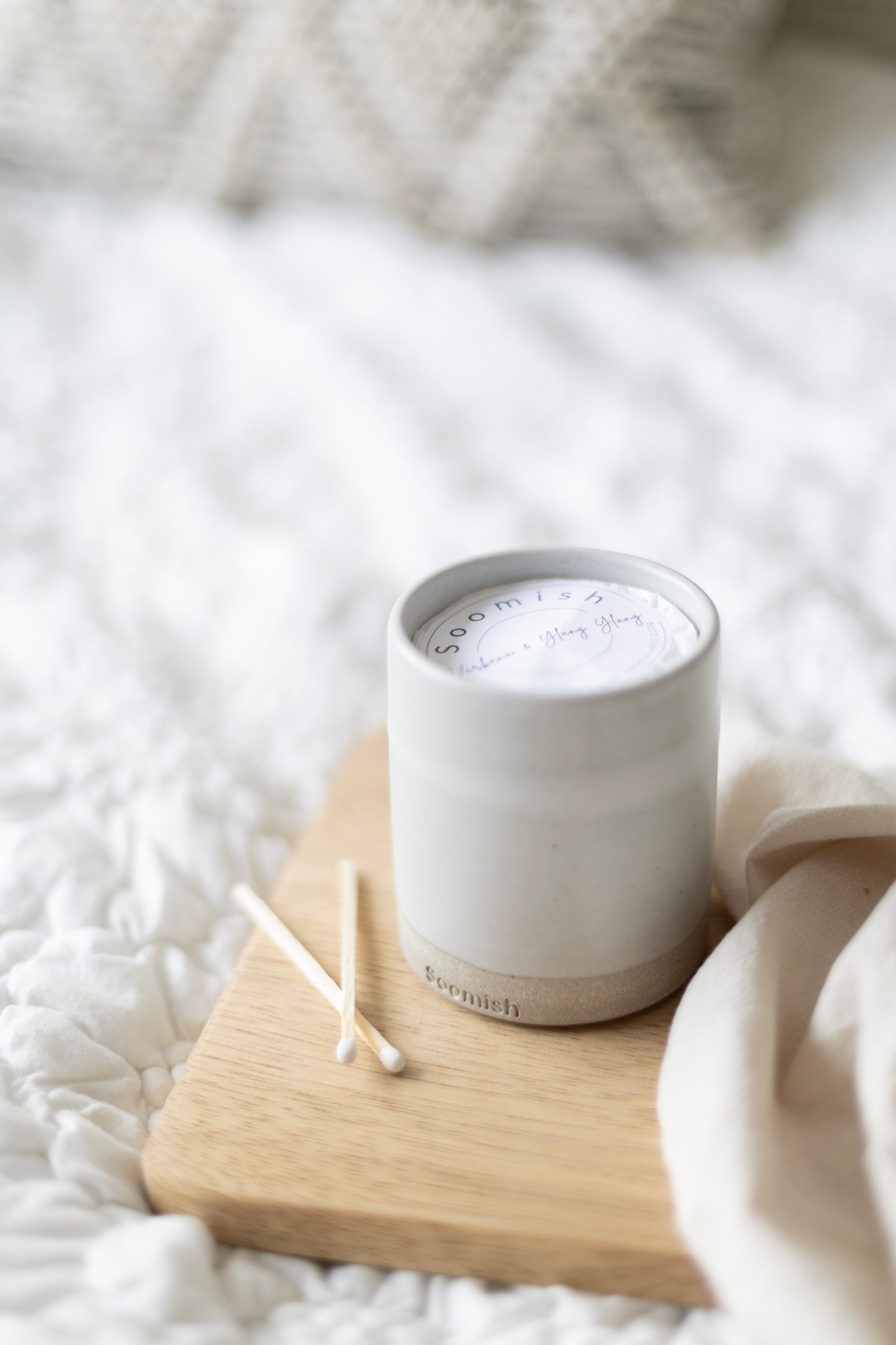 Hand thrown Ceramic Glazed Pot - Grey Mist