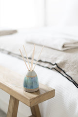 Hand thrown Ceramic Reed Diffuser - Marine Green