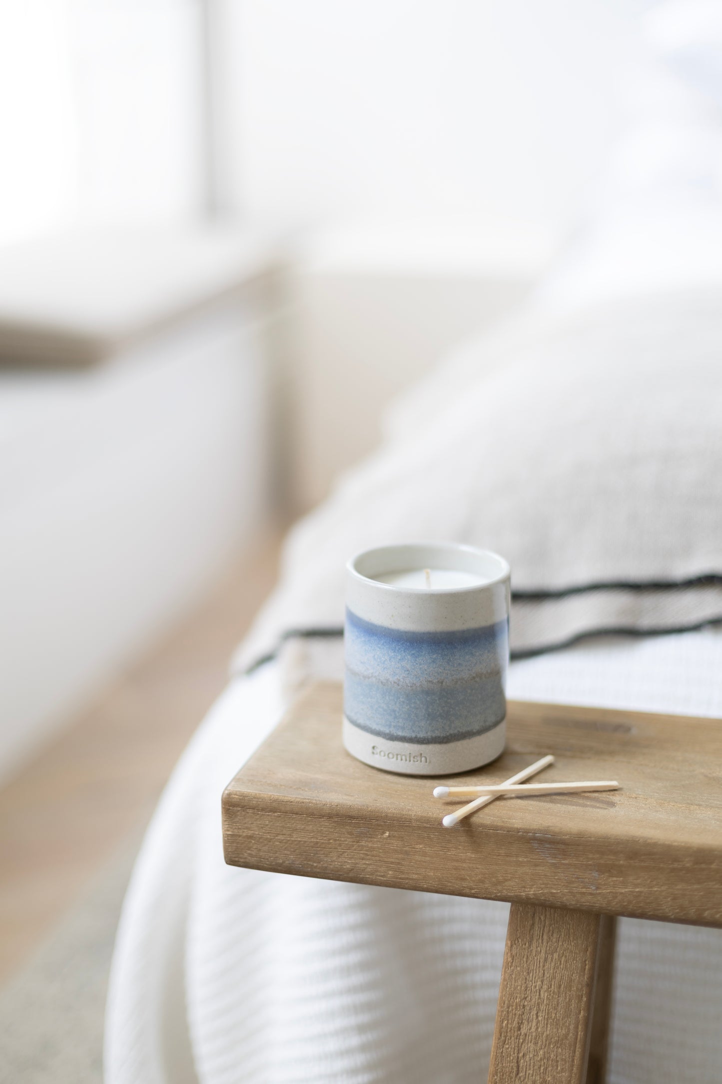 Hand thrown Ceramic Glazed Pot - Blue Sky