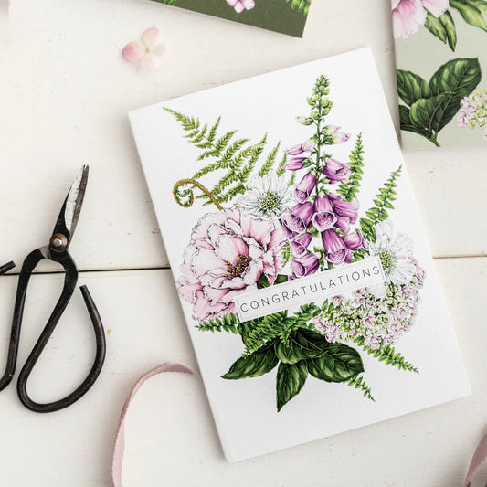 Summer Garden 'Congratulations' Greeting Card