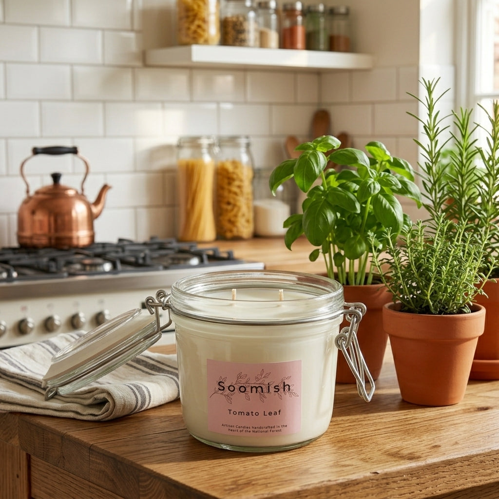 Tomato Leaf Kitchen Candle