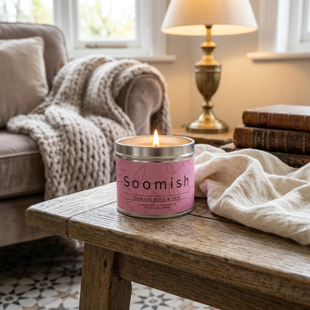 Damask Rose & Oud Tin Candle
