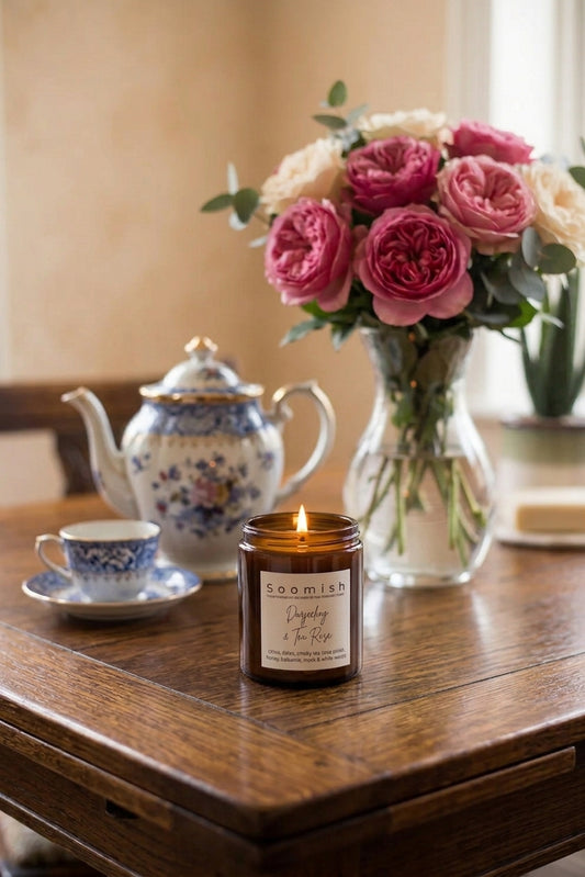 Darjeeling & Tea Rose 180ml Candle