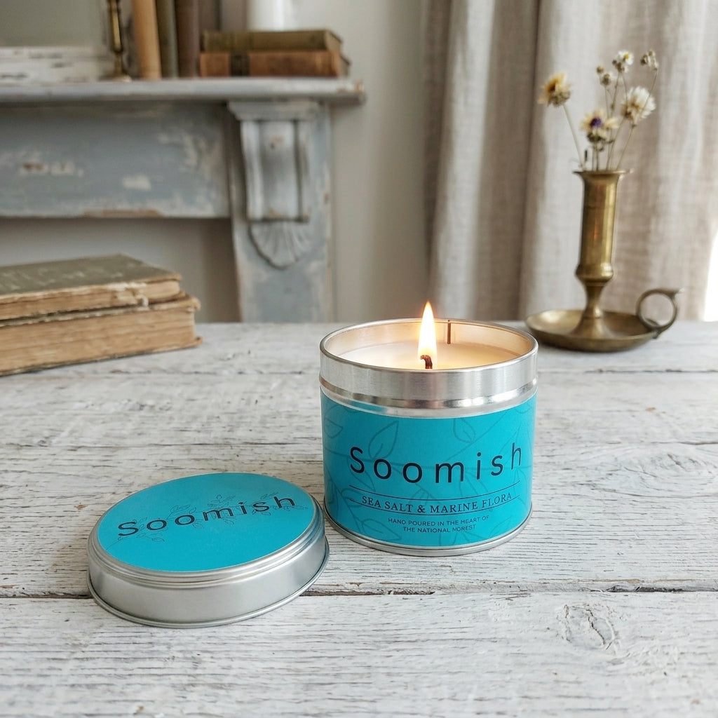 Sea Salt & Marine Flora Tin Candle
