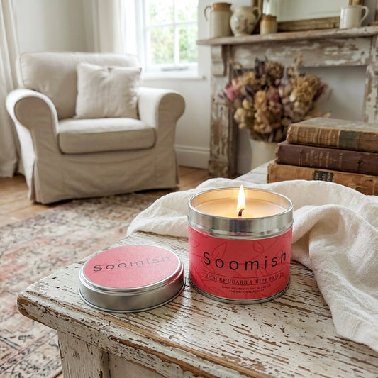 Rich Rhubard & Ripe Fruits Tin Candle
