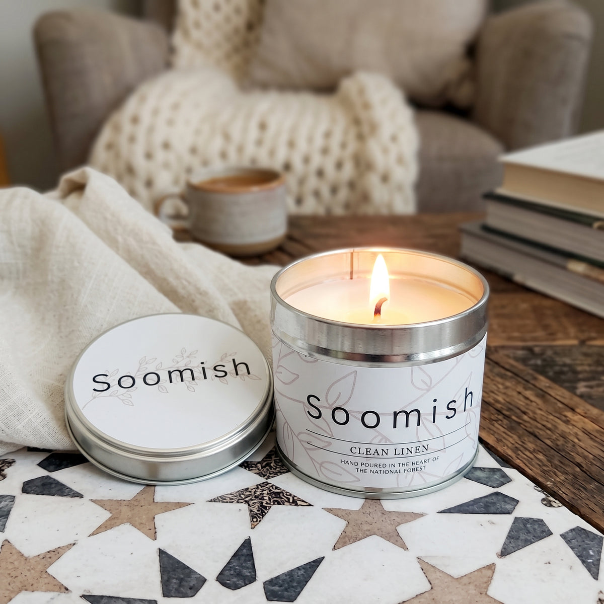 Clean Linen Tin Candle