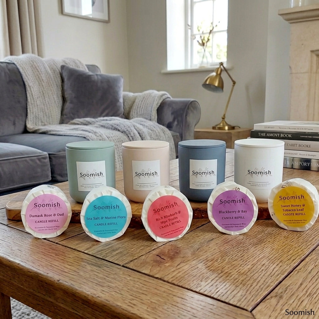 Refillable Candle Pot & Refill - Light Pink