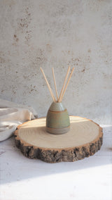 Hand thrown Ceramic Reed Diffuser - Moss Green