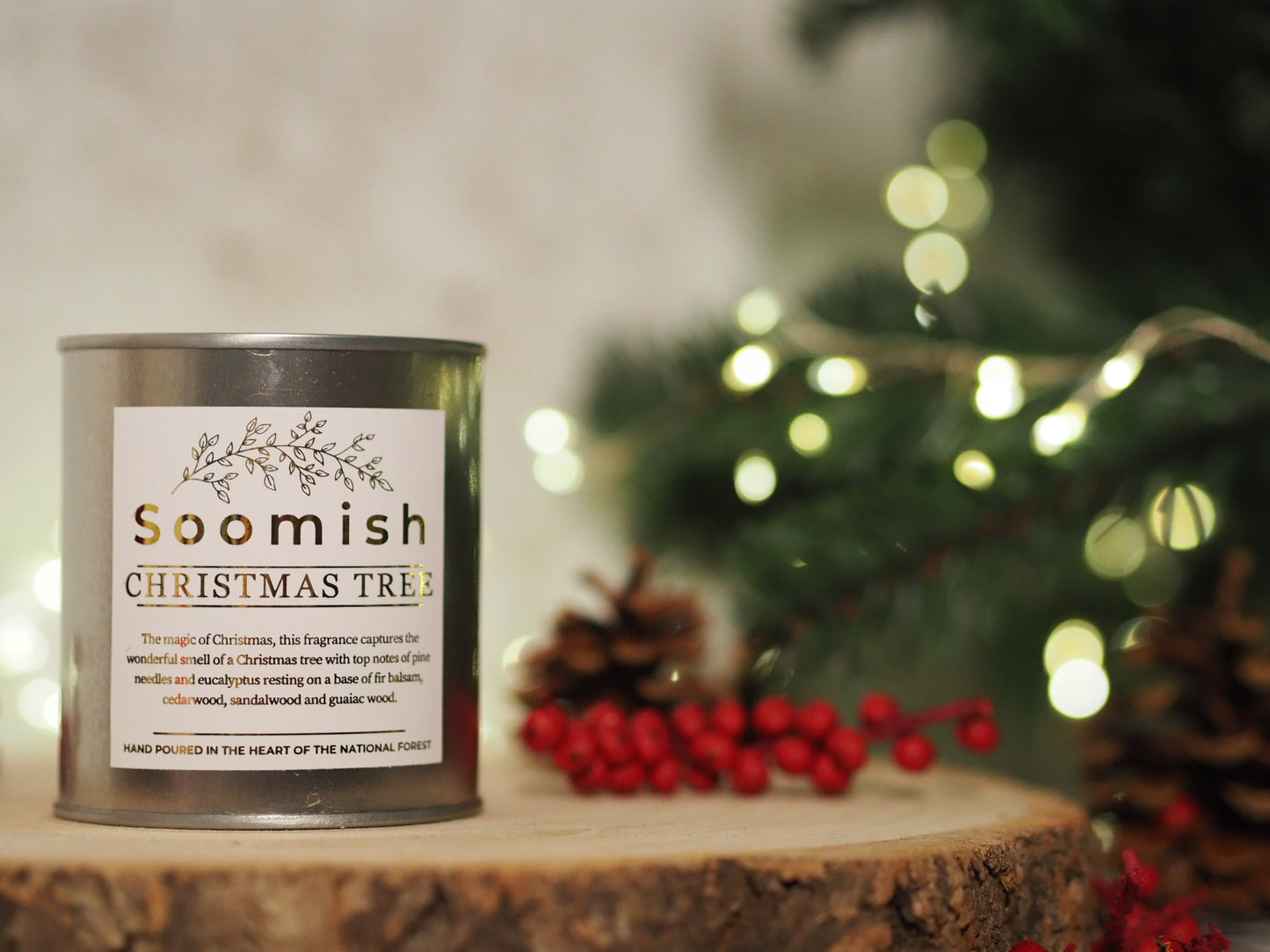 Christmas Tree Tin Candle