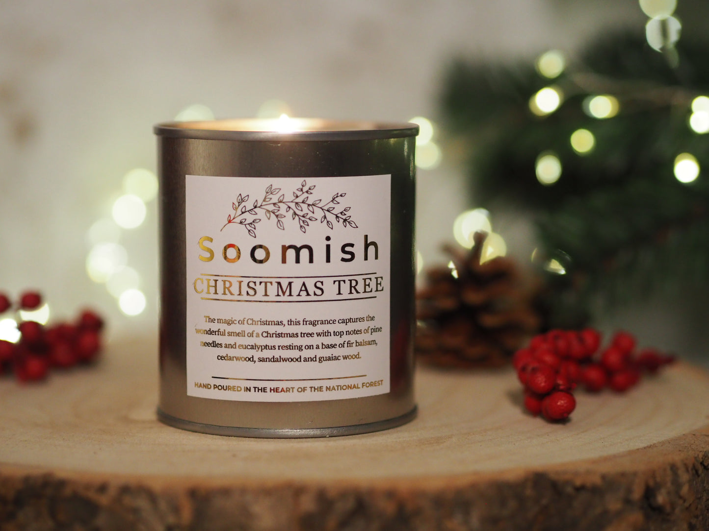 Christmas Tree Tin Candle