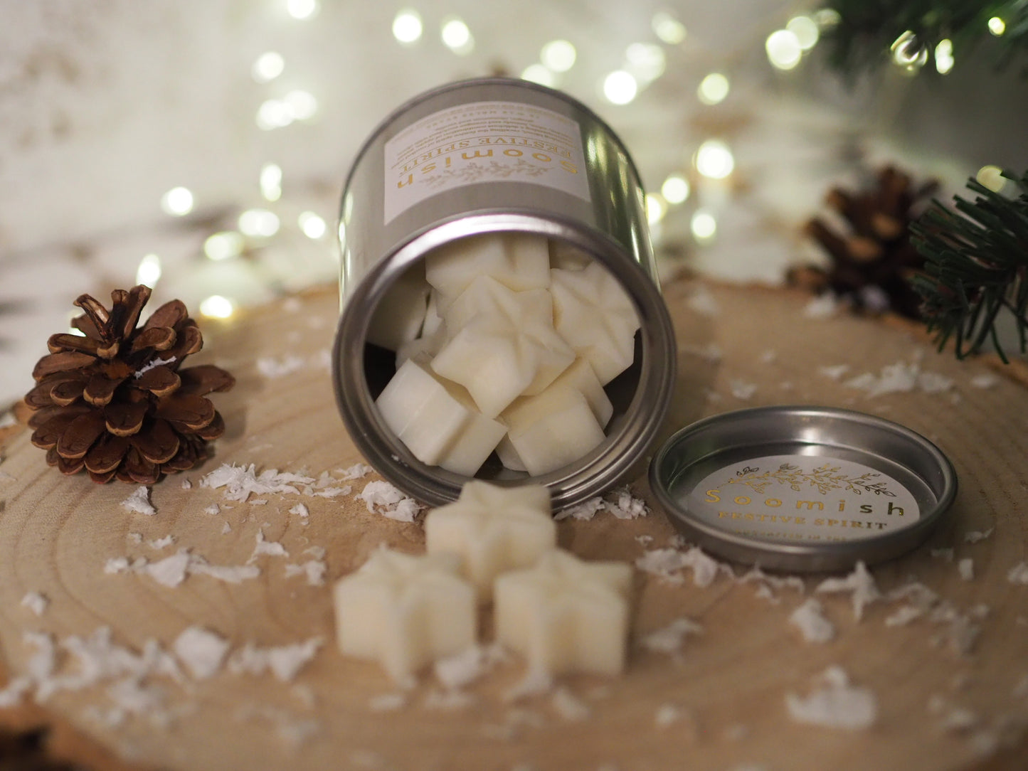 Festive Spice Wax Melt Stars Tin