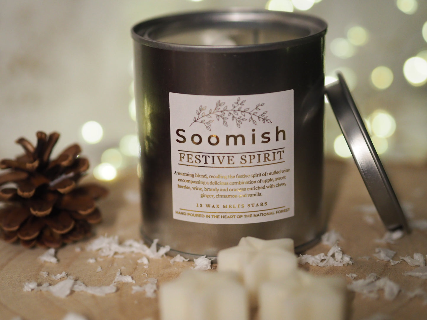 Festive Spice Wax Melt Stars Tin