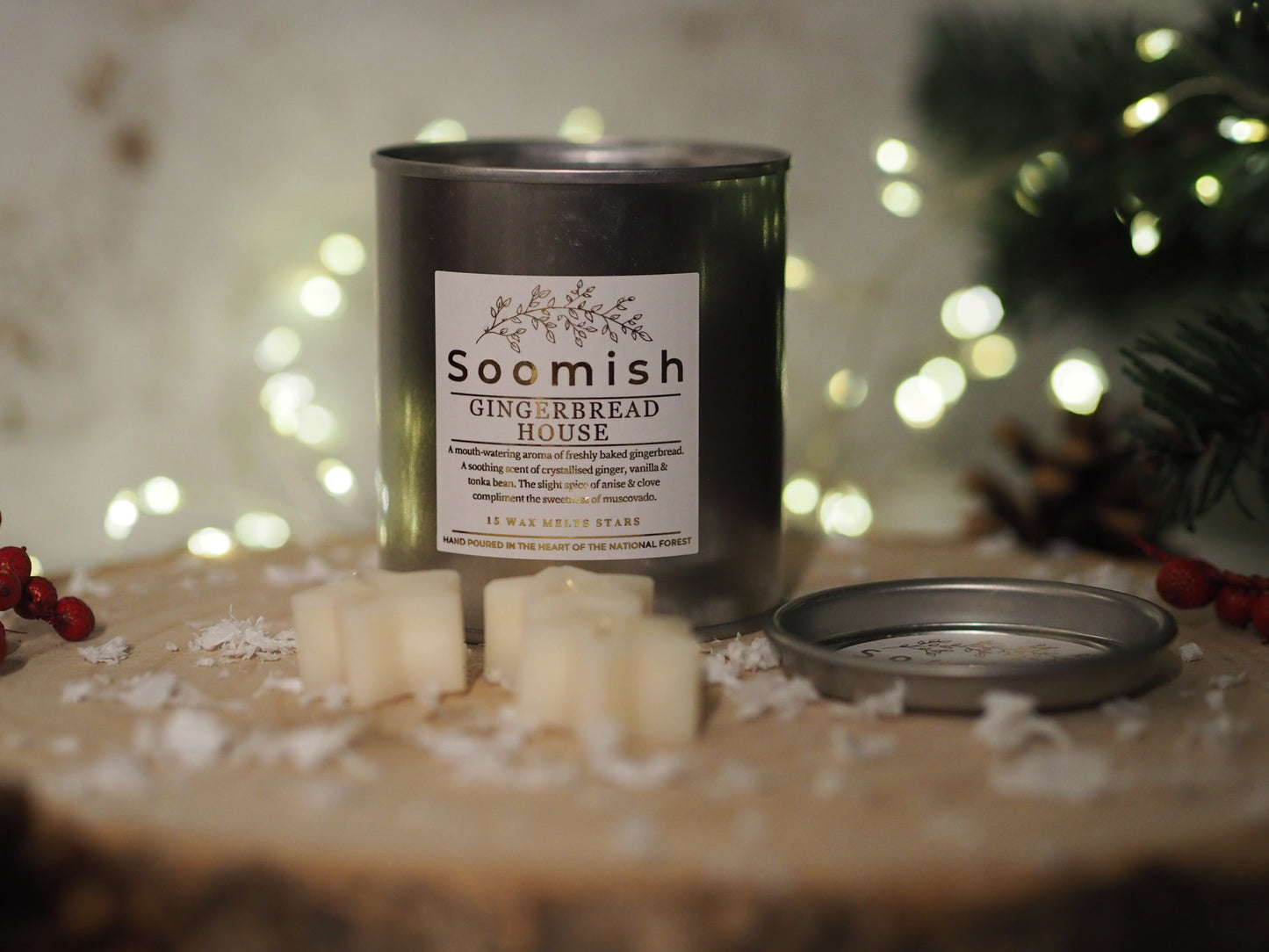 Gingerbread House Wax Melt Stars Tin