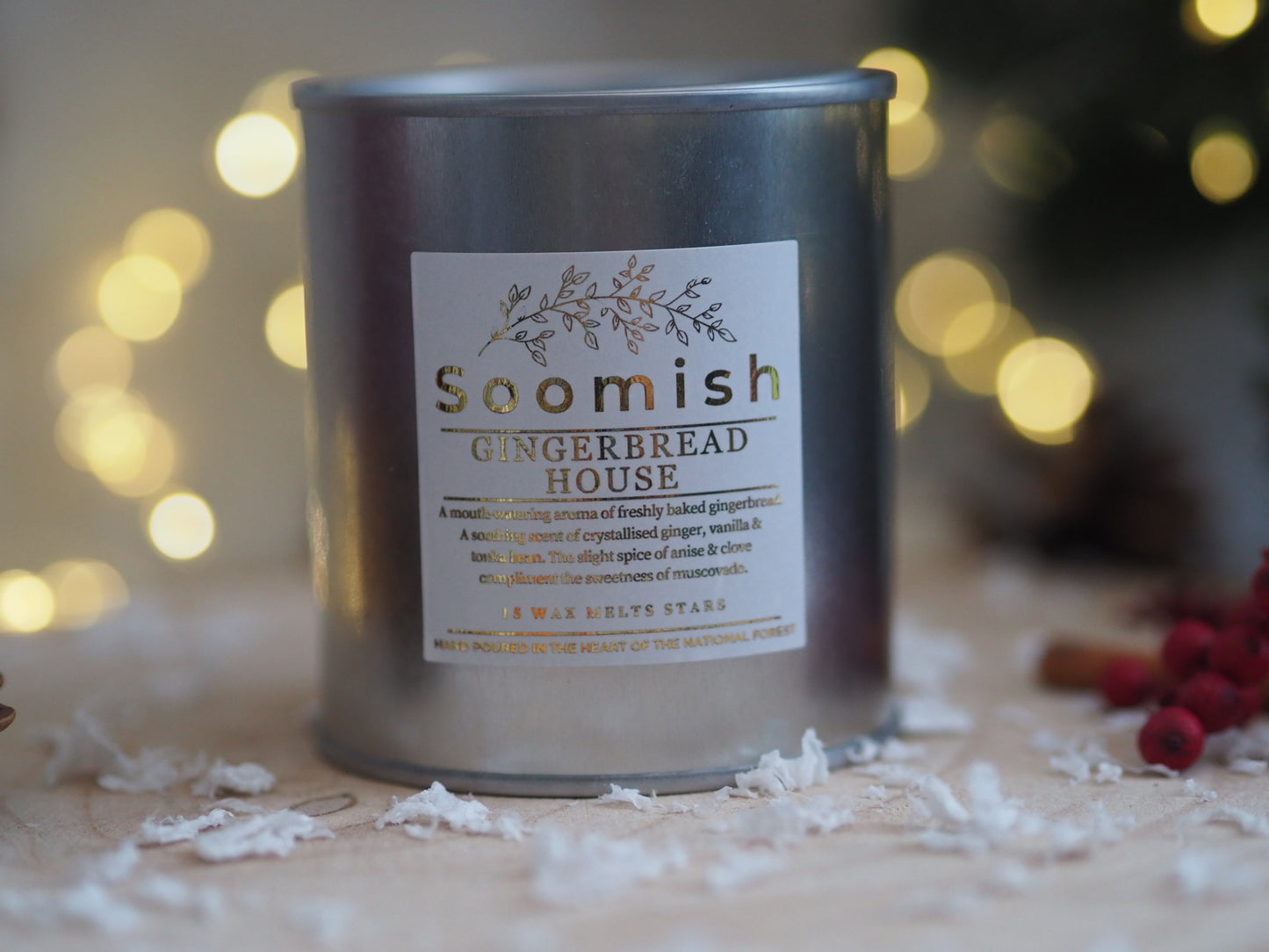 Gingerbread House Wax Melt Stars Tin