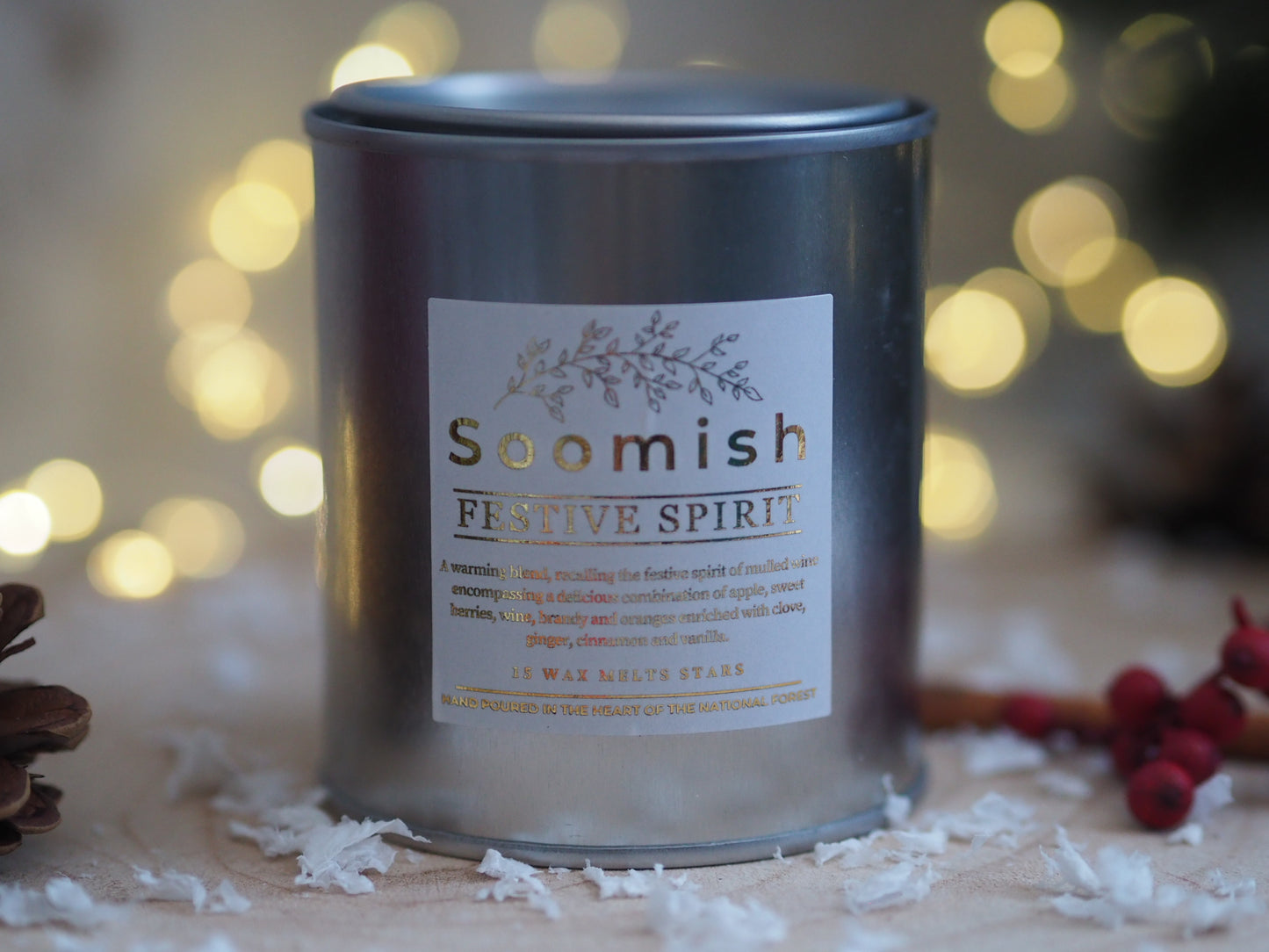 Festive Spice Wax Melt Stars Tin