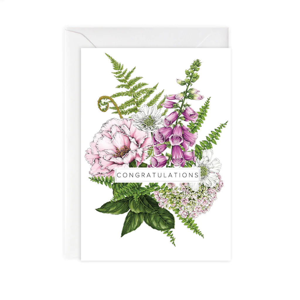 Summer Garden 'Congratulations' Greeting Card