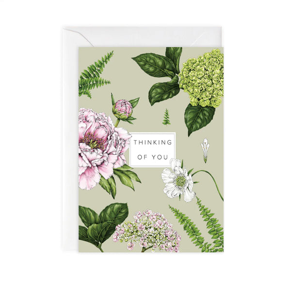 Summer Garden 'Thinking of You' Greeting Card