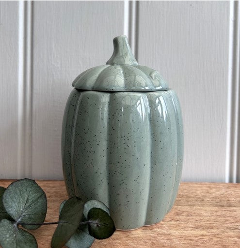 Ceramic Pumpkin Wax Burner - Sage Green - SUPER SECONDS FESTIVAL 2025