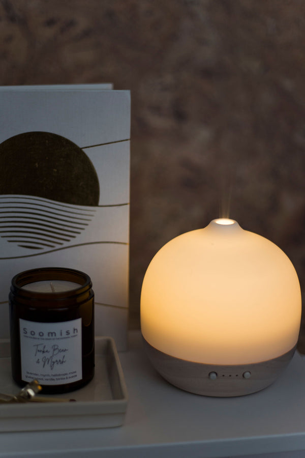 Ceramic & Wood Electric Aromatherapy Diffuser Lamp - SUPER SECOND FESTIVAL