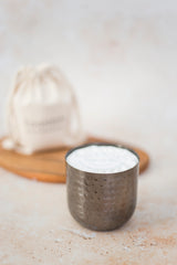 Silver Dimpled Refillable Candle