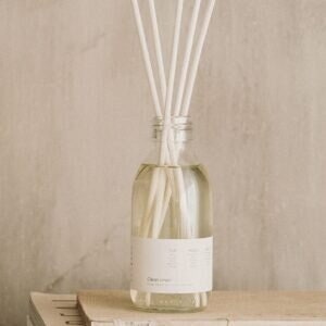 Clean Linen Natural Reed Diffuser, Handmade Vegan & Cruelty Free