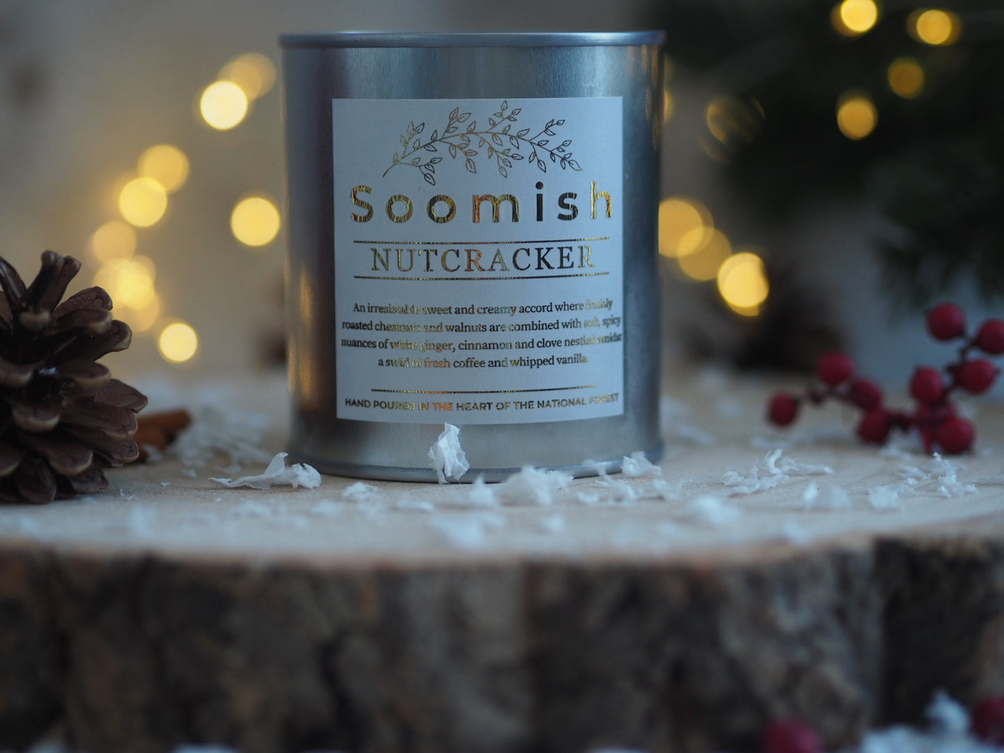 Nutcracker Festive Tin Candle