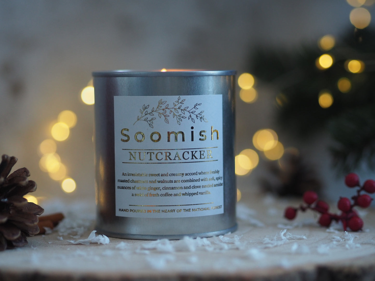 Nutcracker Festive Tin Candle